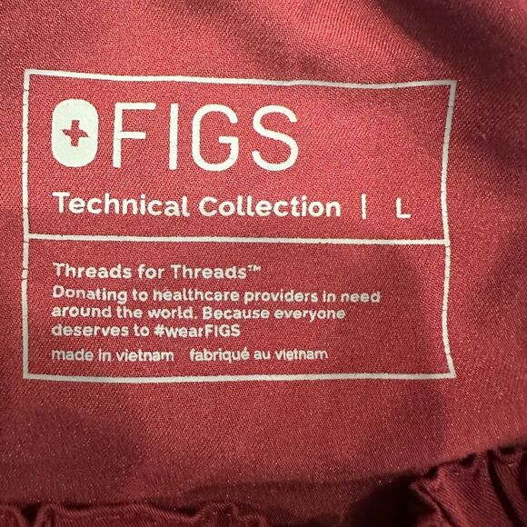 Figs pisco basic scrub pants maroon - Picture 6 of 6